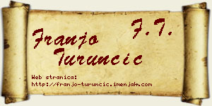 Franjo Turunčić vizit kartica